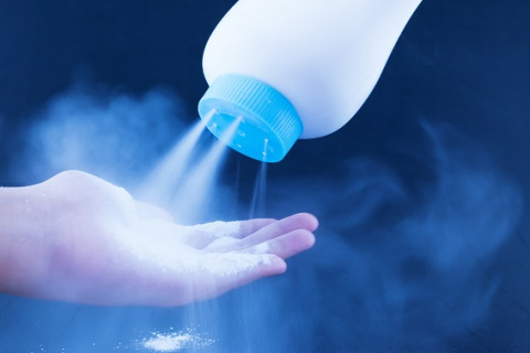 Bottle of Talcum Power for skin body and face