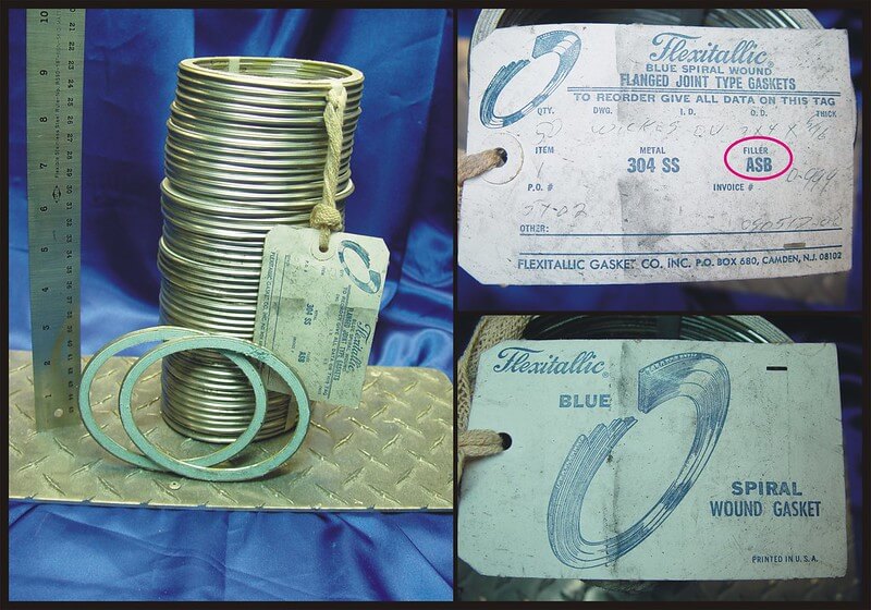 Flexitallic gaskets with tags