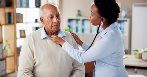 Patient with doctor