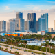 skyline view of downtown miami